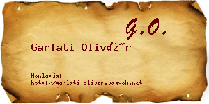 Garlati Olivér névjegykártya